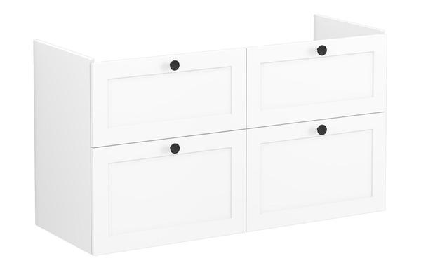VitrA Root Classic 120cm 4 Drawer Washbasin Unit - Matt White